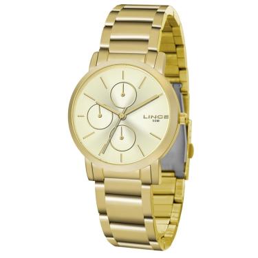 Imagem de Relogio Feminino Dourado Lince Multifunção LMG4568L C1KX
