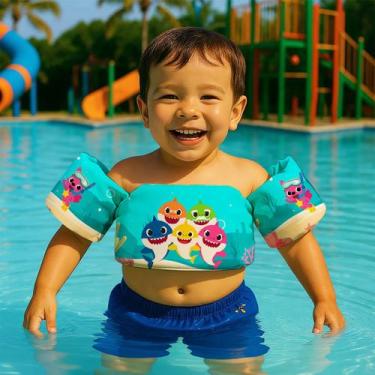 Imagem de Colete Salva Vidas Infantil Boia de Braço para Praia Piscina Tema Dese