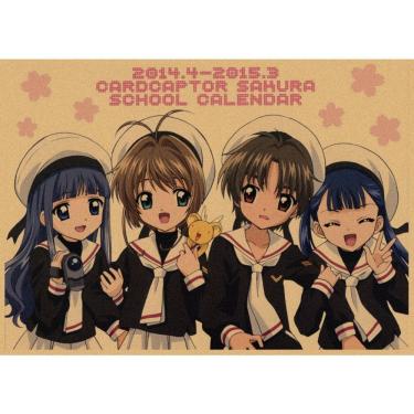 Imagem de Cartcaptor de pintura em pôster Sakura Retro Anime 30x42cm