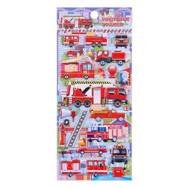Imagem de Puffy Stickers Fire Truck 3D para crianças, bolsas de festa, artesanat