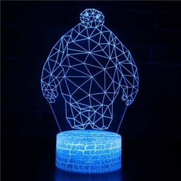 Imagem de Luz noturna Big Hero 6 Baymax 3D LED que muda de cor para crianças - y