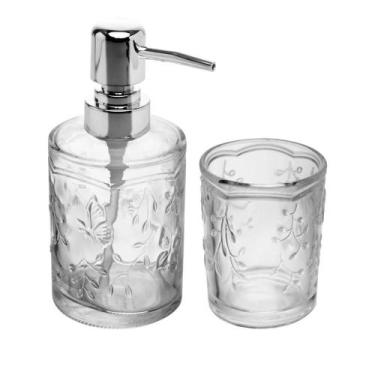 Imagem de Conjunto 2 Peças para Banheiro New Butterfly Vidro - Lyor