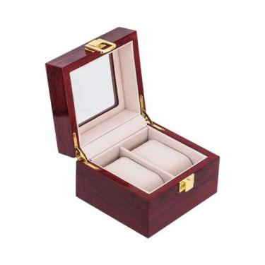 Imagem de Caixa Organizadora De Relógios De Madeira De Luxo Com 1-12 Compartimen