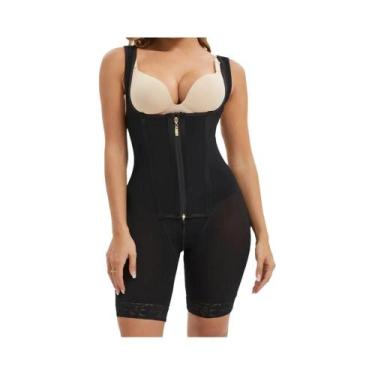 Imagem de Body Modelador Feminino De Compressão Total Com Zíper Na Virilha Para 
