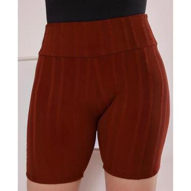 Imagem de Short Cintura Alta Ribana Prime - G - EMPÓRIO J, Marrom, G