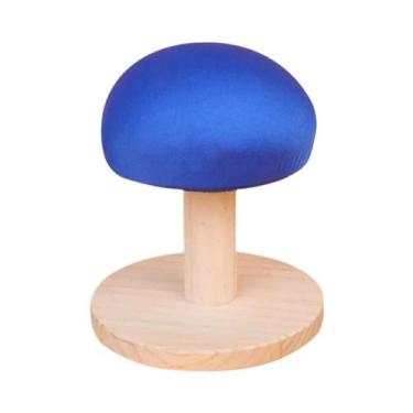 Imagem de Mini Tábua De Passar Roupa De Madeira Acolchoada Com Almofada Curva Pa