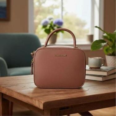 Imagem de Bolsa baú pequena Pavão de Ouro PRIME-Feminino