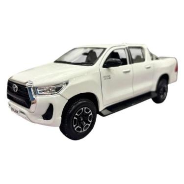 Imagem de Miniatura de metal Toyota Hilux escala 1:27 maisto, Branco