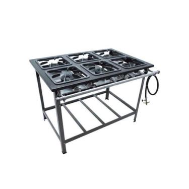Imagem de Fogão Industrial 6 Bocas 30X30 Alta Pressão S2000 Metalmaq