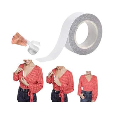 Imagem de Fita Adesiva Transparente Dupla Face Impermeável Para Lingerie 5M, Ade