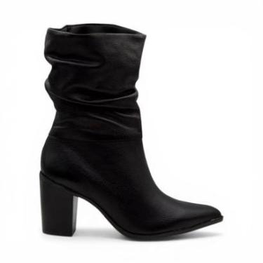 Imagem de Bota Feminina Cano Médio de Couro Legítimo Via Marte 079-016-Feminino