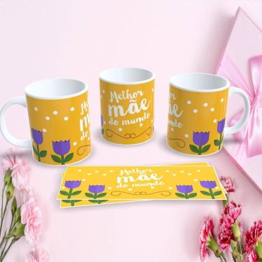Imagem de Caneca de Porcelana 325ML Estampa 17 Personalizada Dia das Mães Presente Criativo Uso D...