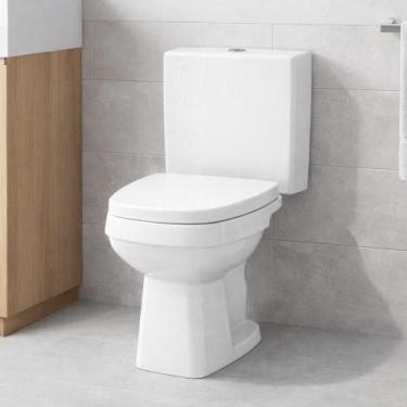 Imagem de Kit Vaso Sanitário Roca City 3/6 Litros - Branco