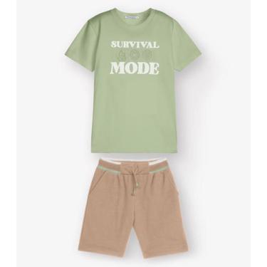Imagem de Conjunto Camiseta com Bermuda Trick Nick Verde, 8, Verde