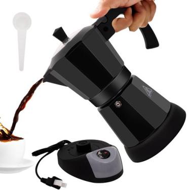 Imagem de Máquina de café expresso elétrica Moka Pot Valvpant para 5-6 xícaras d