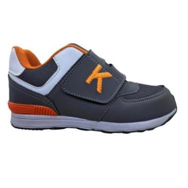 Imagem de Tênis Infantil Masculino KidStar Grafite Escolar sem Cadarço-Masculino