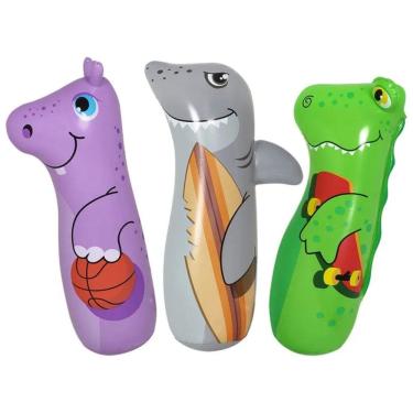 Imagem de Brinquedo Inflável Teimoso Animais 89cm PVC Resistente Infantil +3 Anos Bel