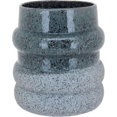 Imagem de VASO DECORATIVO ENFEITE PLANTA CERÂMICA 19x18x18cm CINZA