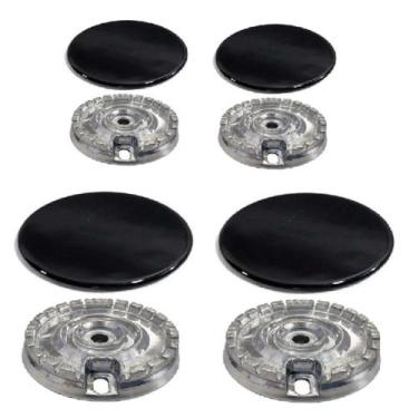 Imagem de Kit queimador+espalhador para fogão brastemp 4 bocas bfo4nbb - Jangada
