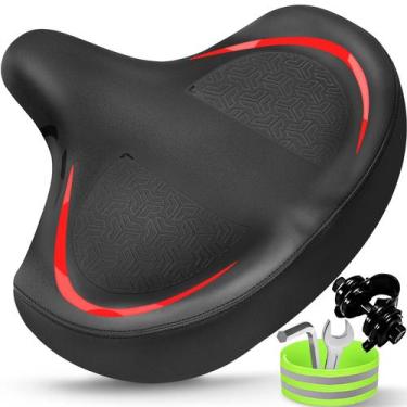 Imagem de Selim de Bicicleta Twomaples Extra Largo e Largo para Maior Conforto