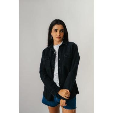 Imagem de Jaqueta Jeans Preta Feminina - Le Julie, Preto, P
