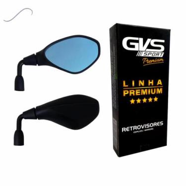 Imagem de Retrovisor BMW F800 Haste Curta Rebaixada 90 Convexa Azul Yamaha - GVS