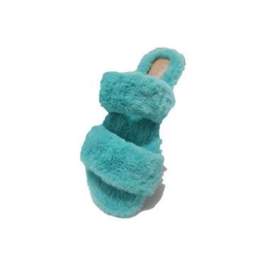 Imagem de Pantufa Luga X Feminina - Verde agua, 35