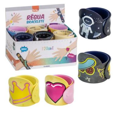 Imagem de Régua Silicone Bracelete - Joyful - 1 Unidade Cores - Amarelo, Verde C