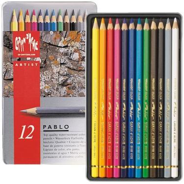 Imagem de Lápis de Cor Caran d'Ache Pablo 12 Cores, Pablo