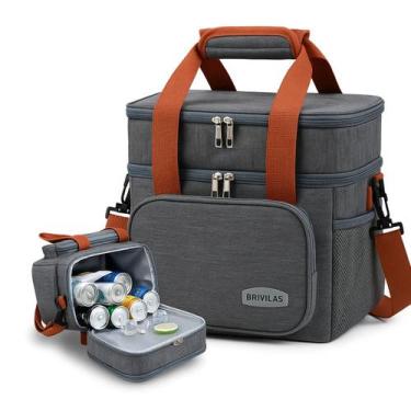 Imagem de Bolsa Térmica Alça Feminina Trabalho Academia Lancheira - Sport, Cinza