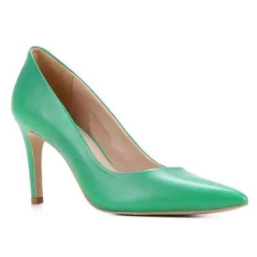 Imagem de Scarpin Carrano, Salto Alto, Verde Abacate, 195009, 36, Abacate