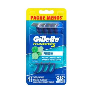 Imagem de Gillette Prestobarba 3 Fresh Refrescante Com 4 Unidades