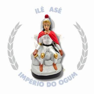 Imagem de Imagem de gesso umbanda 20cm - ogum pedreira - Nacional