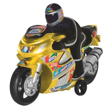 Imagem de Brinquedo Moto Racer Grande A Fricção 703 - Lider Brinquedos, Amarelo