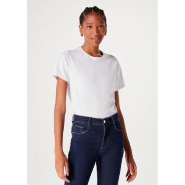Imagem de Blusa Básica Feminina Regular World - Branco Tamanho G Hering