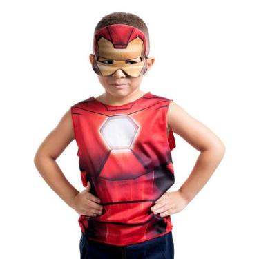 Imagem de Fantasia Pop Infantil Homem de Ferro Super Magia NovaBrink - Novabrink