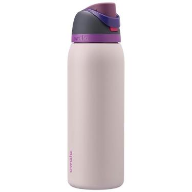 Imagem de Owala FreeSip - Garrafa de água de aço inoxidável isolada com canudo, sem BPA, 1182 ml | Dreamy Field (Verde Claro)