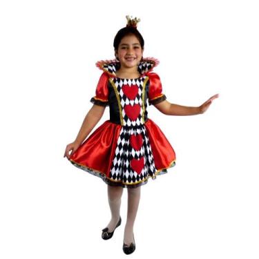 Imagem de Fantasia Rainha de Copas Infantil - Genérico, P