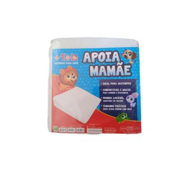 Imagem de Travesseiro Tricoline Apoio Mamãe Gestante Bebê - +1BB, Branco