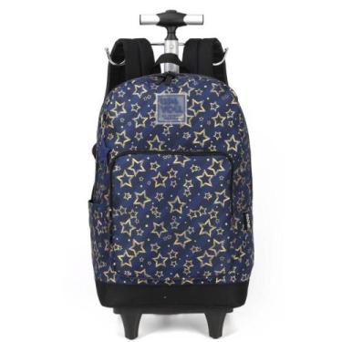 Imagem de Mochila Grande Rodinha Com Alça Escolar Infantil Estrela - Up4You