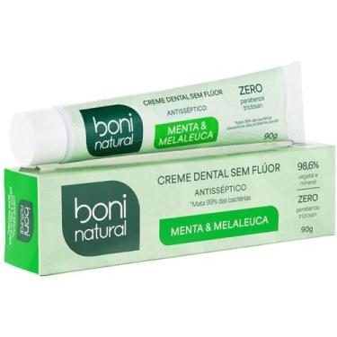 Imagem de Creme Dental Boni Natural Sem Fluor Escolha o Seu Vegano Antisseptico 