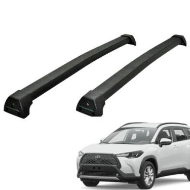 Imagem de Rack Travessa de Teto Toyota Corolla Cross todos Preto em alumínio - L