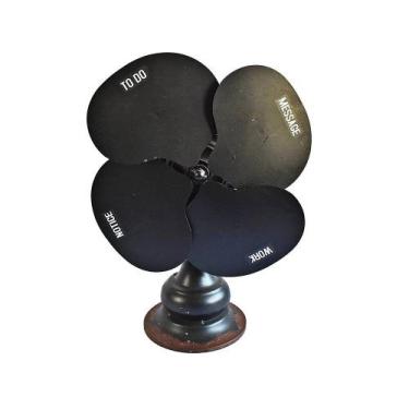 Imagem de Ventilador de Metal Decorativo Preto Porta Recados e Tarefas - N/A