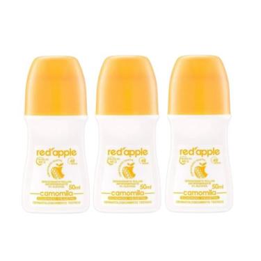 Imagem de Kit 3x Desodorante Roll-On Camomila 50ml - Red Apple