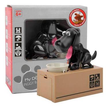 Imagem de Cofrinho Cachorro Que Come Moeda Marrom - Nilo-imports, Preto