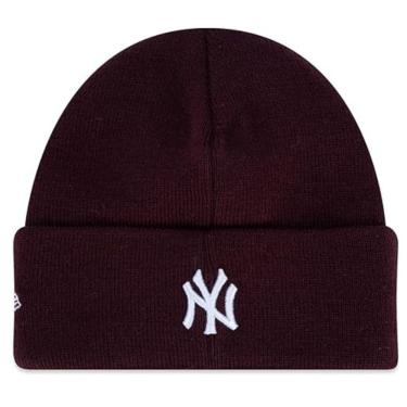 Imagem de Touca Gorro New Era New York Yankees Lã Adulto Vinho Inverno Casual Beisebol