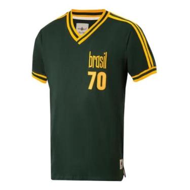Imagem de Camisa Brasil Retrô Treino 1970 Masculina - mj