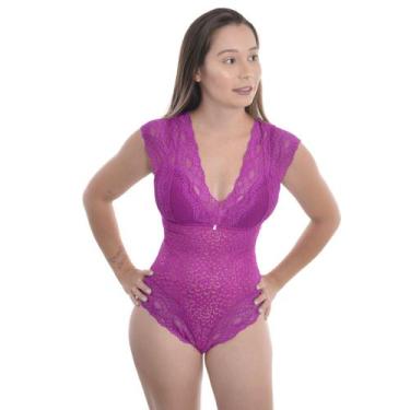 Imagem de Body Rendado com Bojo Removível Nayane Rodrigues ., M, Flor
