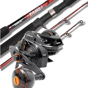 Imagem de Combo Pesca Profissional Carretilha Bronx 300P Vara 2,10mt Lado da Man