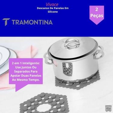 Imagem de Kit 2 Descansos de Panela Tramontina Vivace em Silicone Hexagonal